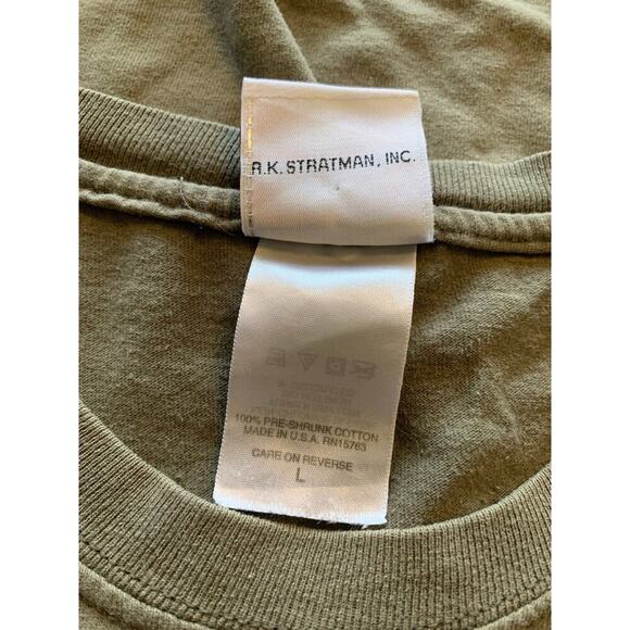 Harley Davidson Men's Sz Large Shirt Army Green Cut Off West Palm Beach Florida - Picture 5 of 6